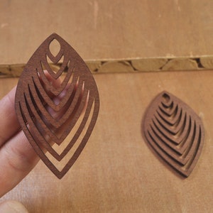 20pcs wood Eye pendants,Unfinished Coffee Wooden Filigree Laser Cut Flower Pattern Wood Dangle,Wood Charm,Pendants,Wood Earrings 70x41mm