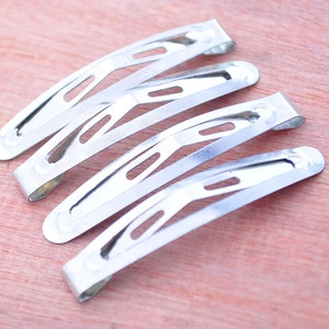 100pc Silver Snap Hair Clip,metal clips,hair clips,small clips for flowers,hair accessories--43mm