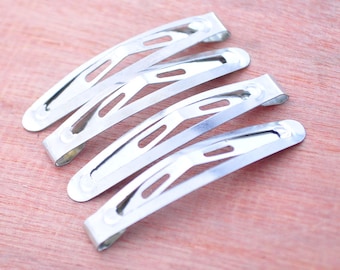 50pc Silver Snap Hair Clip,metal clips,hair clips,small clips for flowers,hair accessories--43mm