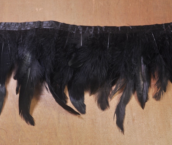 Black Feather Fur Sewing Trim