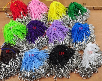 20-200 pcs Cell Phone Straps With Lobster Clasps Charm,Mixed,Lanyard Lariat Strap Cords,Keychains Hooks Mobile Set ,Keyring Bag Accessories