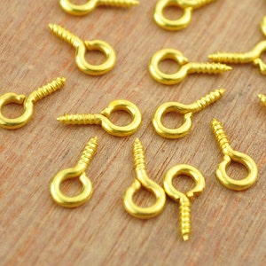 Eye hook Screw,Gold Eye Screw Bails Eye Pins Hooks,300pcs Gold 5mm Eye Pins connectors,jewelry accessories.