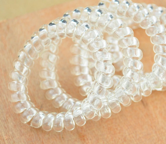 Big Elastictransparent Elastic20pcs Telephone Cord Hair Tie Etsy