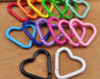 Heart Carabiner Clips,Aluminum Carabiner,Backpack Carabiners,Camping Carabina Karabiner,Carabiner keyring,Carabiner Snap hook clasp spring