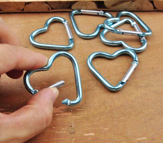 Aormos 12PCS Black Carabiner Clips, 2.3" Small Carabiner Clip Aluminum D Ring - View #8