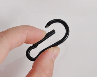 5pcs Carabiner Karabiner Clips Steel Small Snap Hooks Spring Loaded
