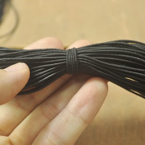 50/100yards Black Elastic Cord,1mm Nylon Coated Round Elastic Cord Stretch Beading Mala String,Stretch Drawstring,Stretch Cord