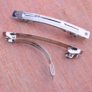 30pc Silver Hair clips,Silver French Style Hair Barrette without Spring,Brand New Design For 51x5mm