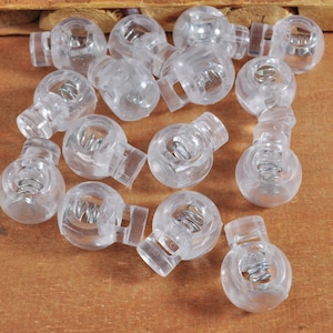 10-100Pc Plastic Single Hole Round Cordlock,Toggles Stopper,18mm drawstring lock,Transparent cord lock,elastic cord stop,Toggle Lock supply