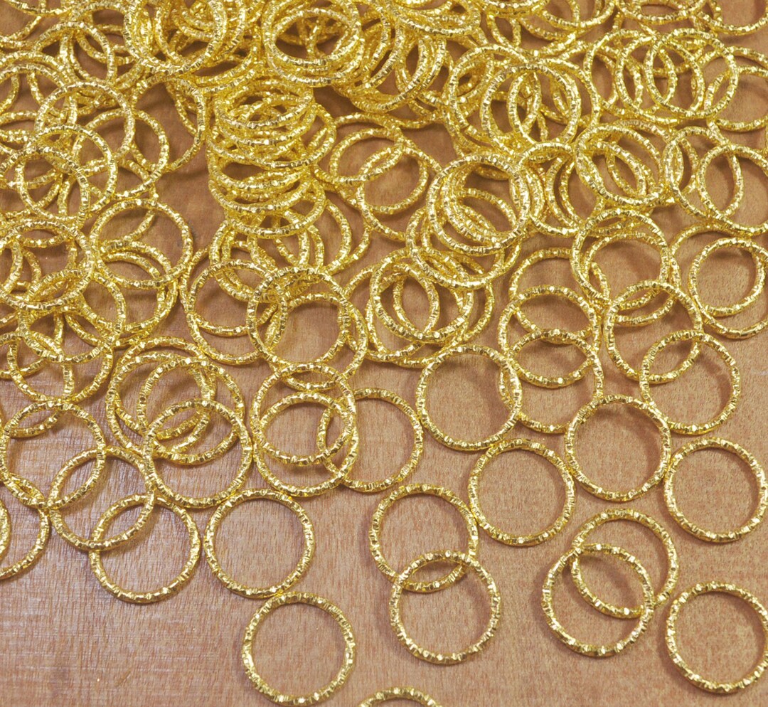 Open Jumpring,12mm Twisted Gold Jump Rings,round Gold Findings, Gold