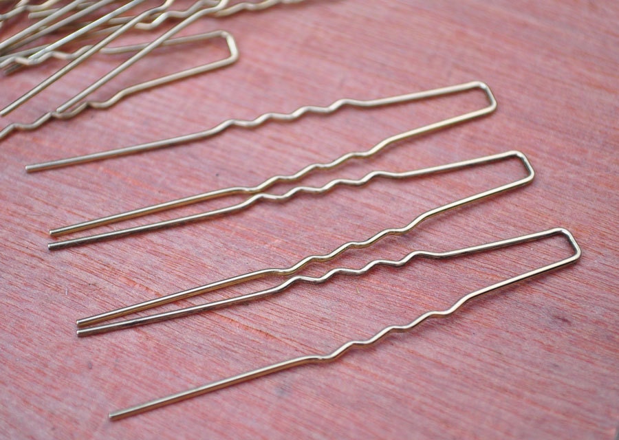 Dark Gold U Hair Pin50 PC Dark Gold Metal Hair Pins Etsy