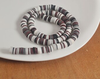 6mm vinyl Heishi beads,Mixed Color polymer clay beads, African vinyl beads, Polymer Clay DIY Making Jewelry Bead,Length 40cm--6-8#