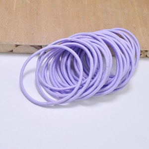 DIY Haargummis,50 Stück oder 100 Stück Elastische Schnüre,lavendelfarbene Haargummischnur,Haargummis,Pferdeschwanzhalter elastisch,Zopfhalter 2 mm