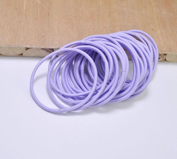 DIY hair elastics,50pcs or 100pcs Elastic Cord,lavender hair elastic cord,hair ties,ponytail holder elastic,pigtail holders 2mm