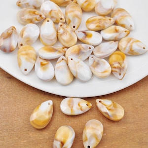 50Pcs Teardrop faceted charms Marble acrylic Pendant,Loose Beads,Teardrop earrings,Jewelry Making,22x13mm