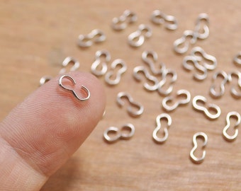 150pcs White K Charm Knot 3 Shape Clasps Connector.Jewelry Findings,Chain Finding Clasp 4x8mm