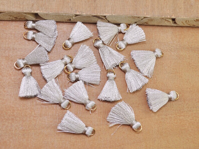 20pcs 0.9 of Light Gray Mini Tassels DIY Craft Etsy