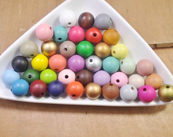 Wholesale 50pcs Mixed Color Wood Beads,20mm round wooden bead,Painted wood bead,necklace bead,bracelet bead,wood craft