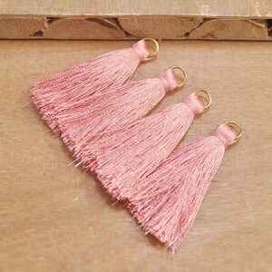20Pcs 40mm Antique Pink Tassel with Gold Jump Rings, Silk Tassel,Tassel, Tassel for Jewelry,Silky Tassel,Tassel Necklace,Tassel Earring 2#