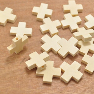 wooden cross beads,50pcs Small Unfinished Natural Wood Cross Charms,square wooden cross finding,mini wooden cross pendant--20x20x5mm.