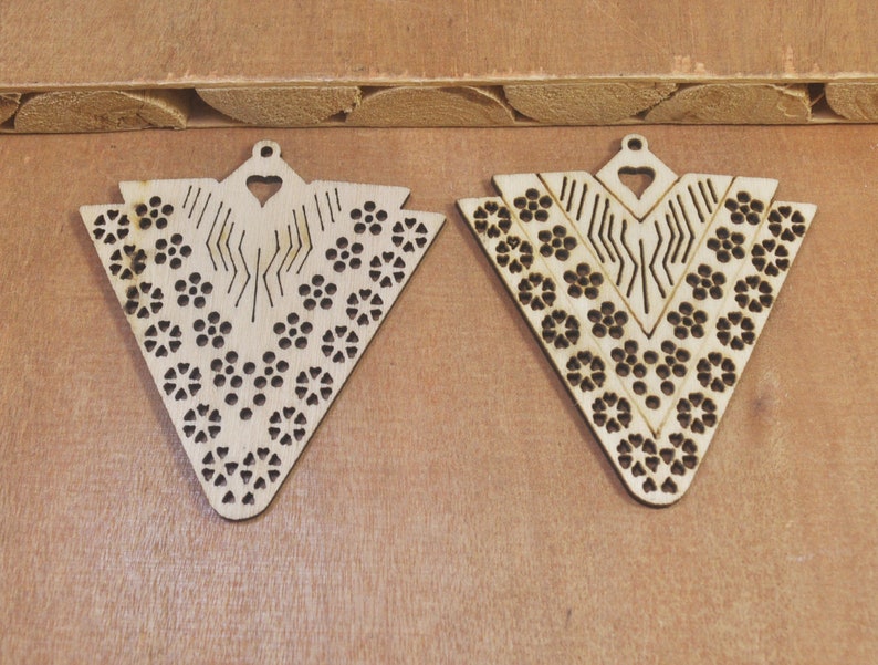 10Pieces V shape Wood Pendants,Natural Wooden Earring Pendant,necklace pendant charms,DIY,blank unfinished wood,Wooden Jewelry,62x59mm