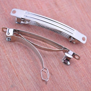 wholesale Silver Hair clips,50pcs silver Barrette french Style Clips For Hair Bows Metal French Clip,hair accessories --58x6mm.