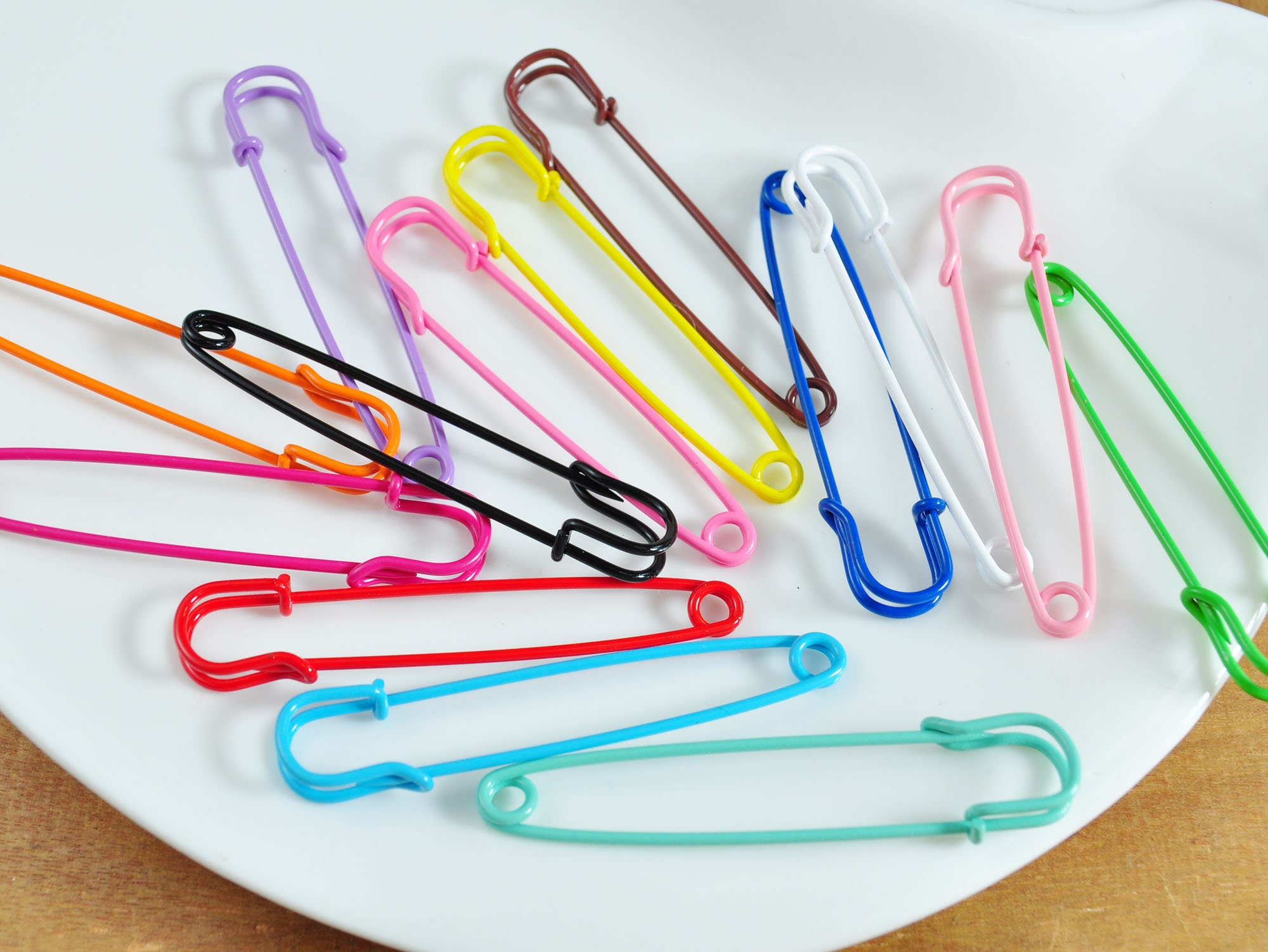 14 Colors,enamel Metal Safety Pin,colorful Safety Pin,big Pins ...