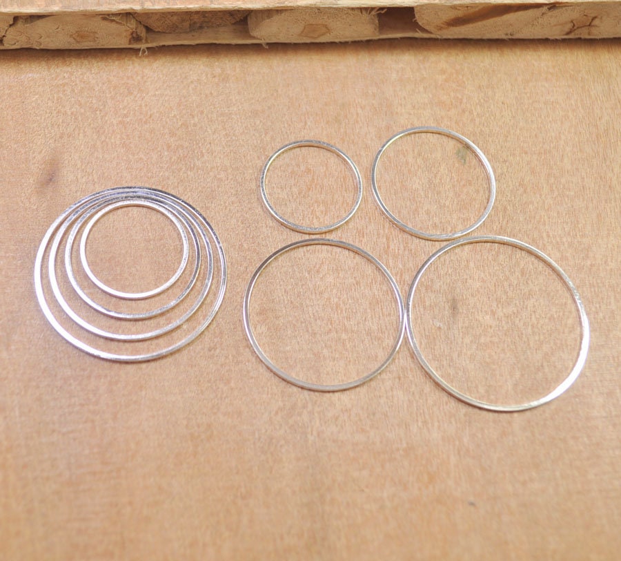 Lot De 100 Maillons Ronds En Alliage Argenté Vieilli - 24x20 Mm, Pour Bijoux Ou Déco Luminaire