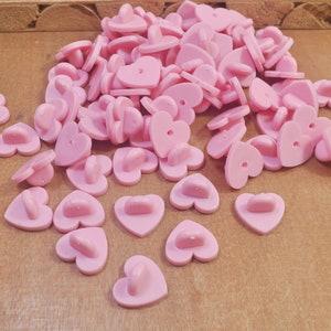 20Pcs Sakura Roze Hart Rubber pin terug, Rubber Pin Backs voor Hat Pins, rubberback, rubber pinback, pin back, pin upgrade, pin lock