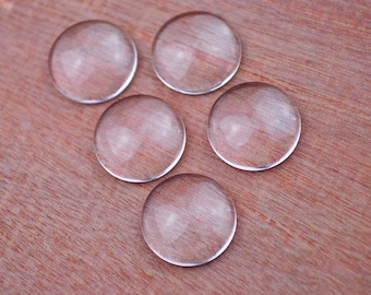 50pcs 14mm Round Clear glass Domed cabochons for Making Photo Pendant, Transparent Glass beads,transparent glass Domes,jewelry Cabochons