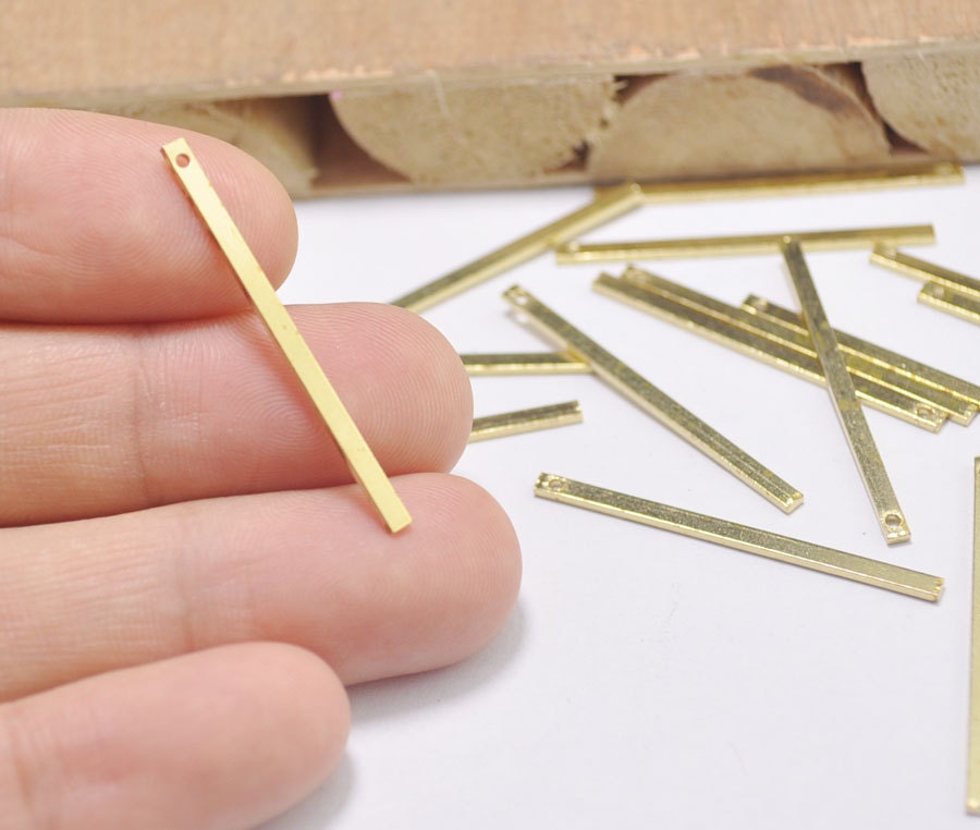 25pcs Raw Brass Barslong Square Bar Long Bar necklace Etsy