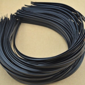 SALE20pc Metal Black Headbands 4mm Black plated with bent end Wholesale image 2