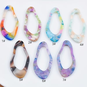 2-100Pcs Tortoise Shell Acetate Drop,irregular Shaped Pendant,irregular Earring ,Acetate Drop Earring Charms,DIY Making supply,41x20mm