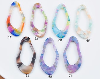 2-100Pcs Tortoise Shell Acetate Drop,irregular Shaped Pendant,irregular Earring ,Acetate Drop Earring Charms,DIY Making supply,41x20mm