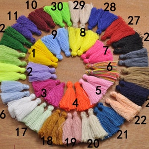 30 Color Mini Tassels,Wholesale 100pcs 3cm Cotton Tassels/Tiny Short Tassel/ Handmade Cotton Thread Tassel/Craft Tassel/Tassel Pendant