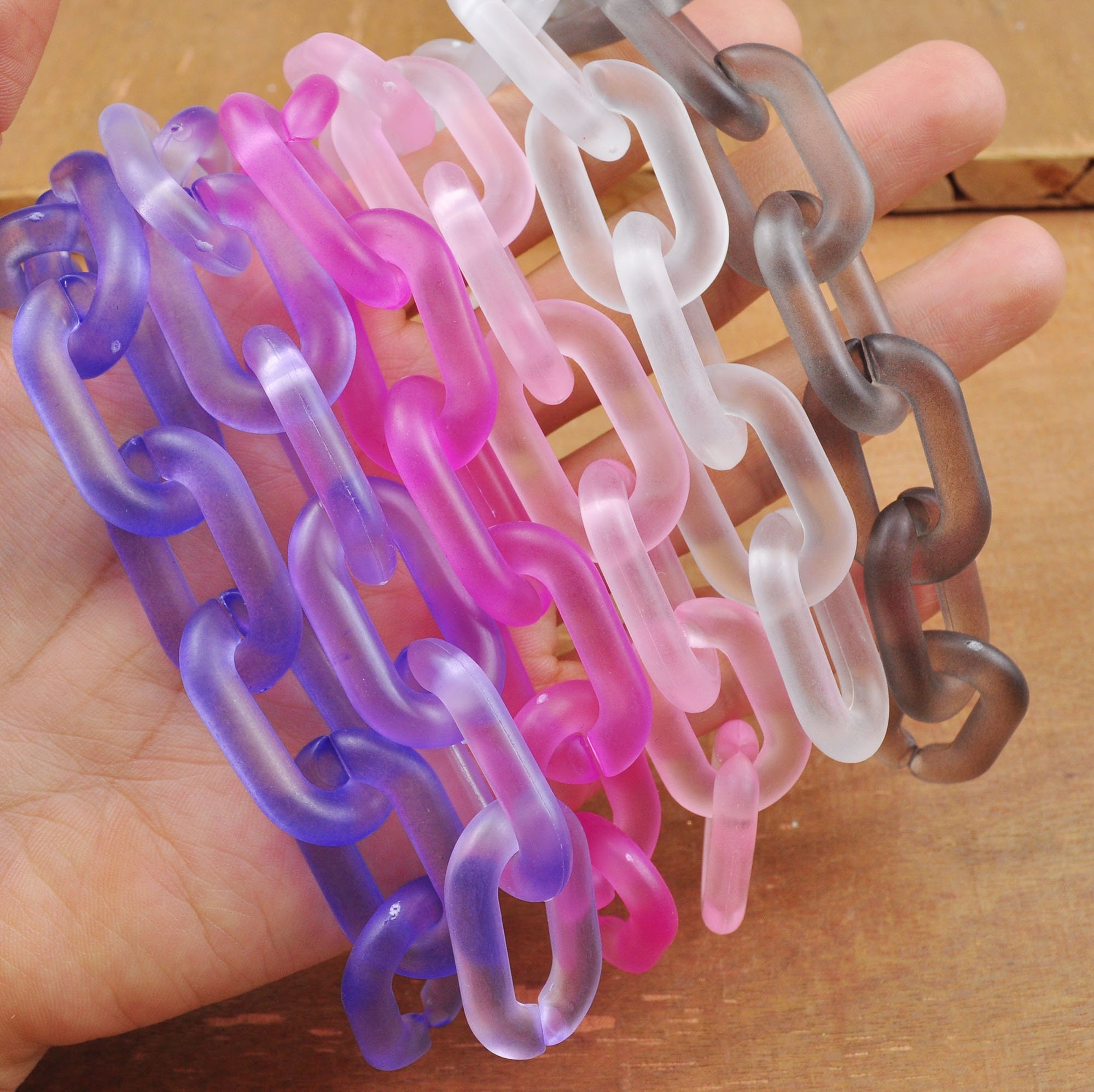 Big Matte Oval Cable Chunky Chain Links,plastic Open Chain Links,curb ...