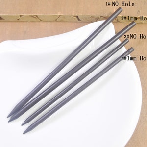 Wood Hairsticks - 10Pcs Dark Brown Lacquered Solid Wood - Hair Stick Shawl Pencil Hair Pin