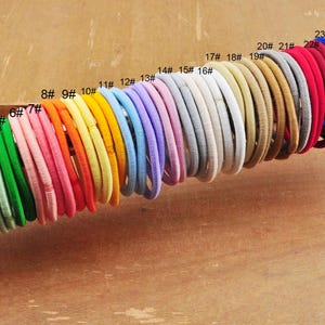 30 Pcs Hair elastics,Multicolour Ponytail Elastics,Rubber Band,4mm Elastic Ponytail Hair Bands,Pigtail Holders,Ponytail Holder,26 Colors