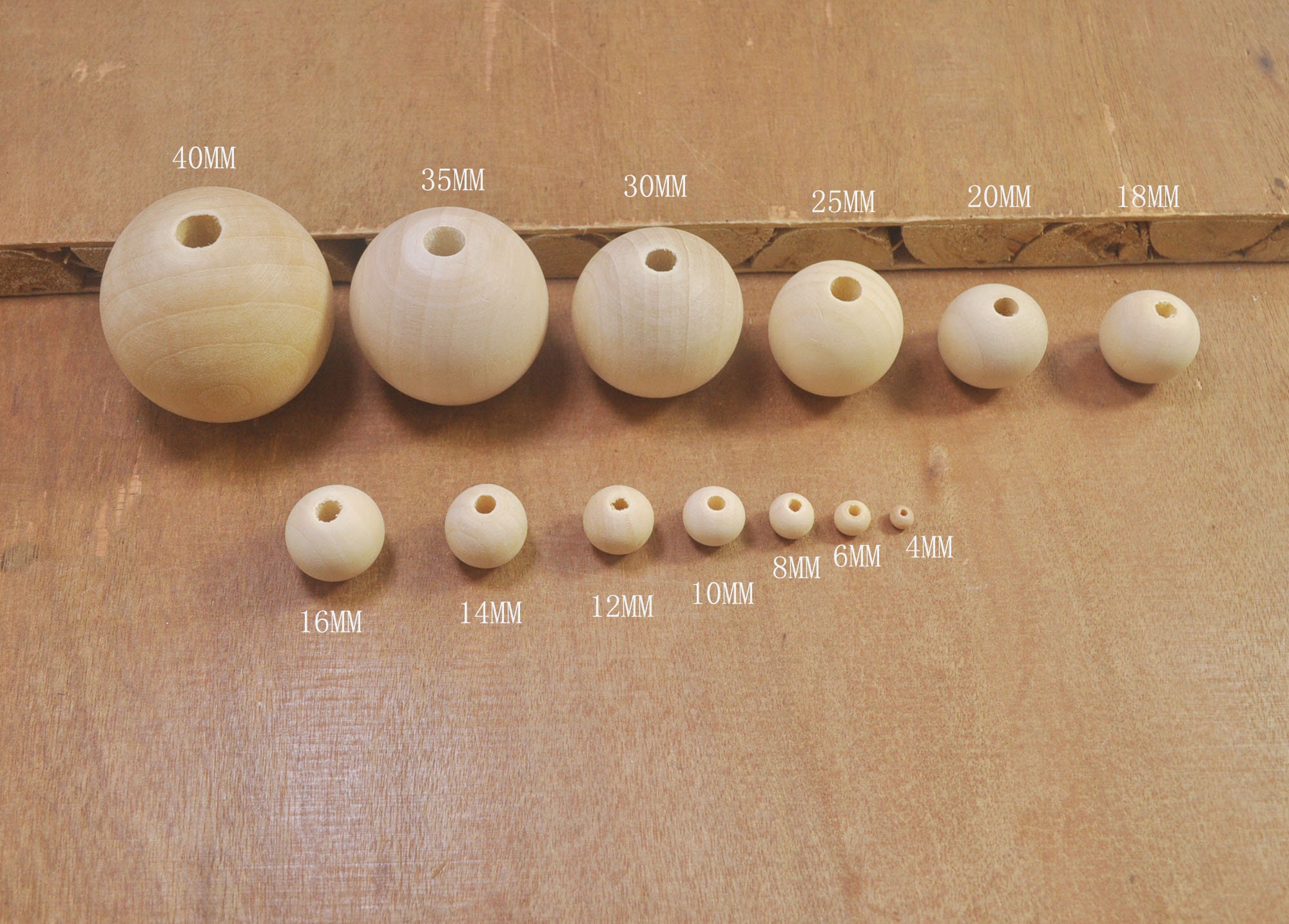 Wooden Balls for Crafts - Unfinished Round Wood Balls 