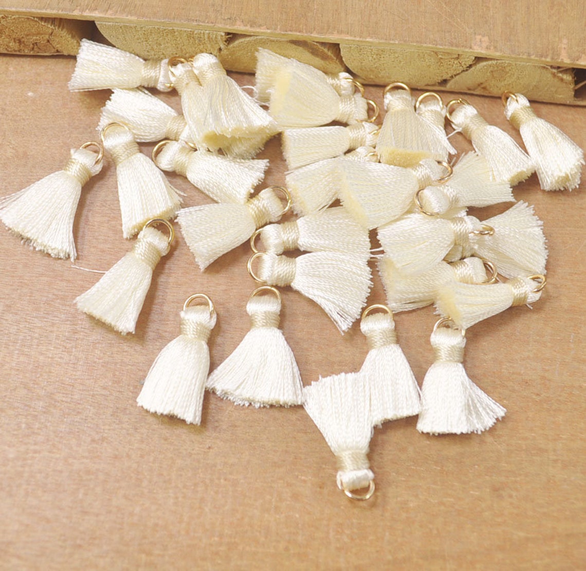 20 Stück 09 Elfenbein Mini Quasten DIY Etsy