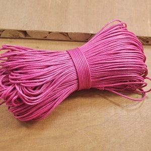 100 Yards Waxed Cotton Cords,1.5mm Roseo Color Cotton Cord,Nacklace and Bracelet Cord,Beading String Cord -- FF146