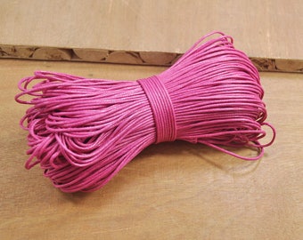 100 Yards Waxed Cotton Cords,1.5mm Roseo Color Cotton Cord,Nacklace and Bracelet Cord,Beading String Cord -- FF146