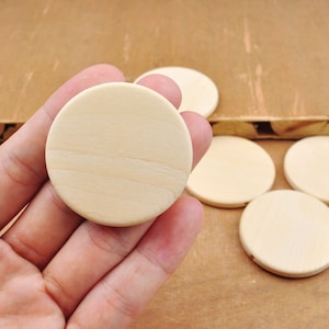 10Pcs-50pcs Wood Disc Beads, 50mm Beads, Natural Wood Beads, Flat Beads, Disc Beads, Coin Beads,Big Round Wooden Beads