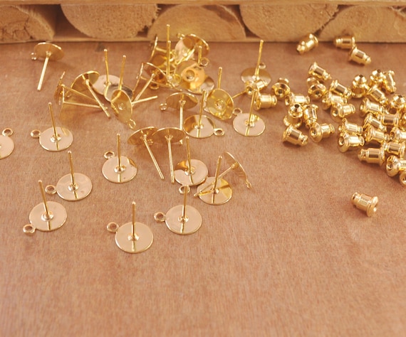 Gold plated earring best sale posts