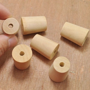 20pcs Wooden beads,trapezoid Wood Tube bead,Natural wood beads - 20x19x15mm