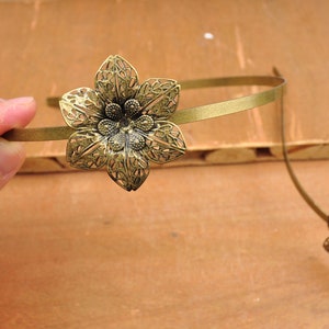 Bronze Filigree Headbands Layered Flower,Girl&#39;s DIY Hair Band, 4pieces Antique Bronze Filigree Headband, DIY Hair Band.