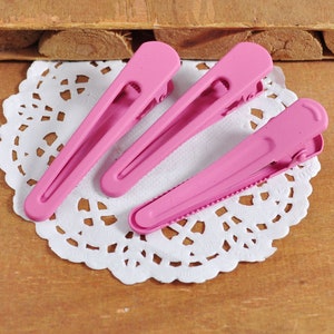 10/20/50Pcs Fringe Crocodile Clip，Bangs Pink Hair Clip By Plain Jane ,Fringe Hair Clips,wholesale Hair Clip，Hair Barrettes