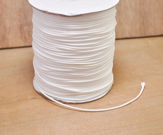 1mm Waxed Cord for Jewelry Making, 100 Yards Waxed Cord for Jewelry String  Bracelet Cord Wax Cord Necklace String (White)