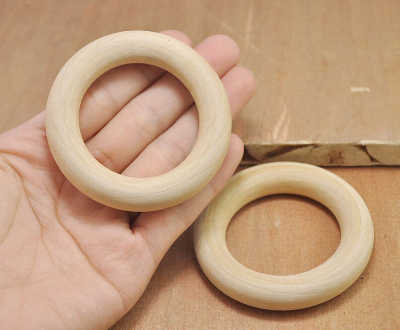 Large Wood Rings,10pcs 2.7169mm Unfinished Wooden Rings Sale, Wooden