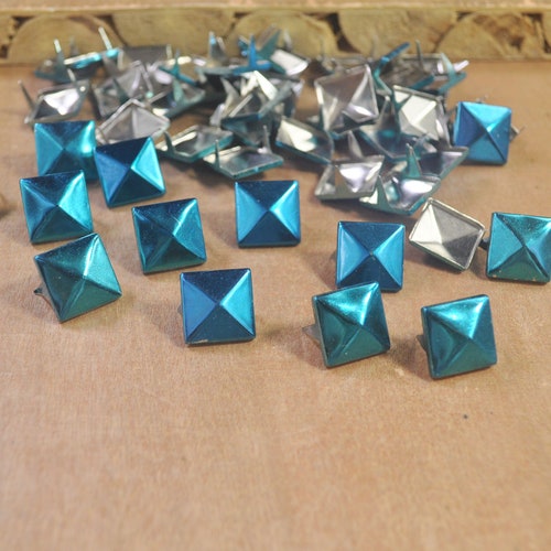 Metal Studs50/100 Red Square Metal Pyramid Studs for Clothing Etsy